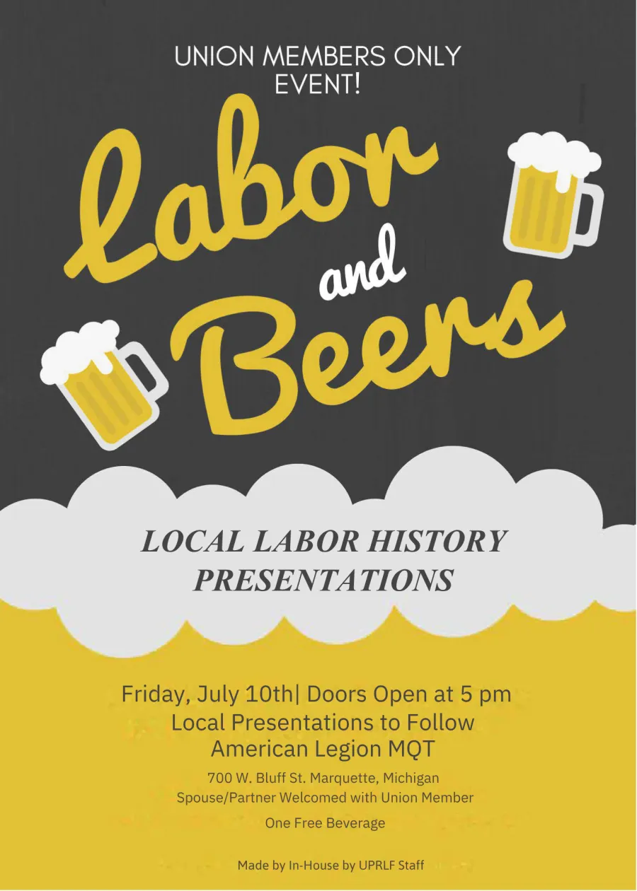 Flyer for Beers and Labor